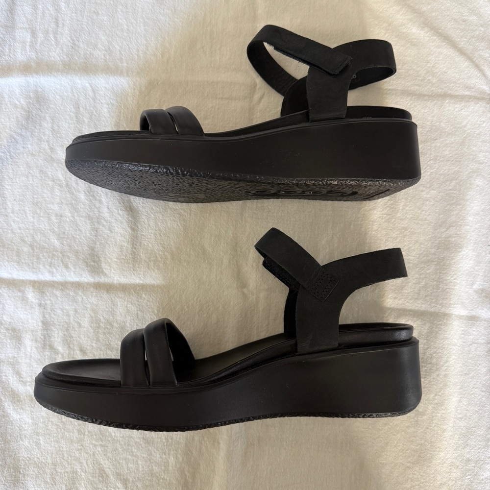 Ecco Flowt Wedge Black Women's Sandals - Picture 4 of 8
